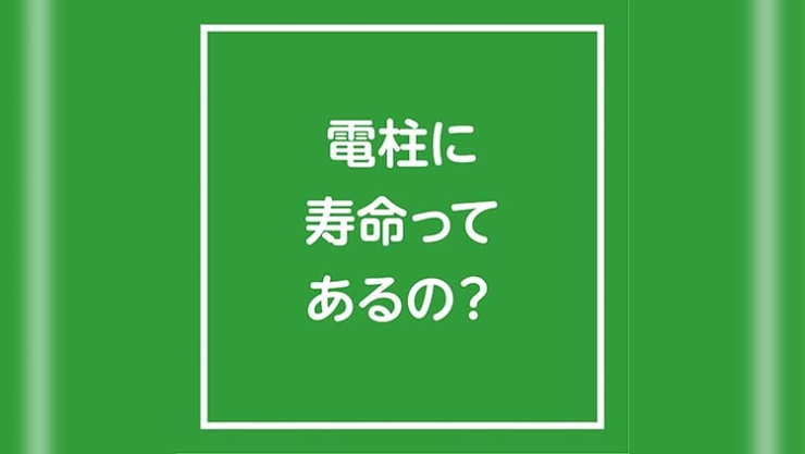 電柱に寿命ってあるの？